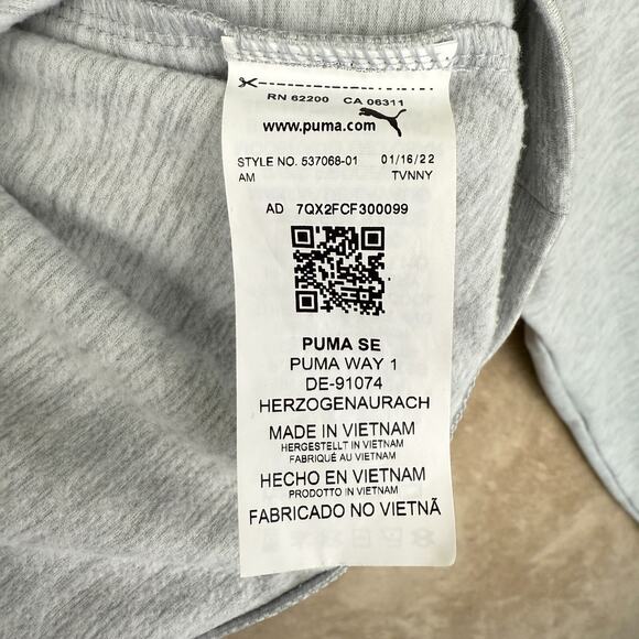 PUMA Cloudspun Sweater Men XL Heather Grey Love Golf Crewneck Stretch Sweatshirt - Picture 15 of 16